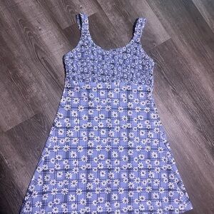 Floral Blue Mini Dress